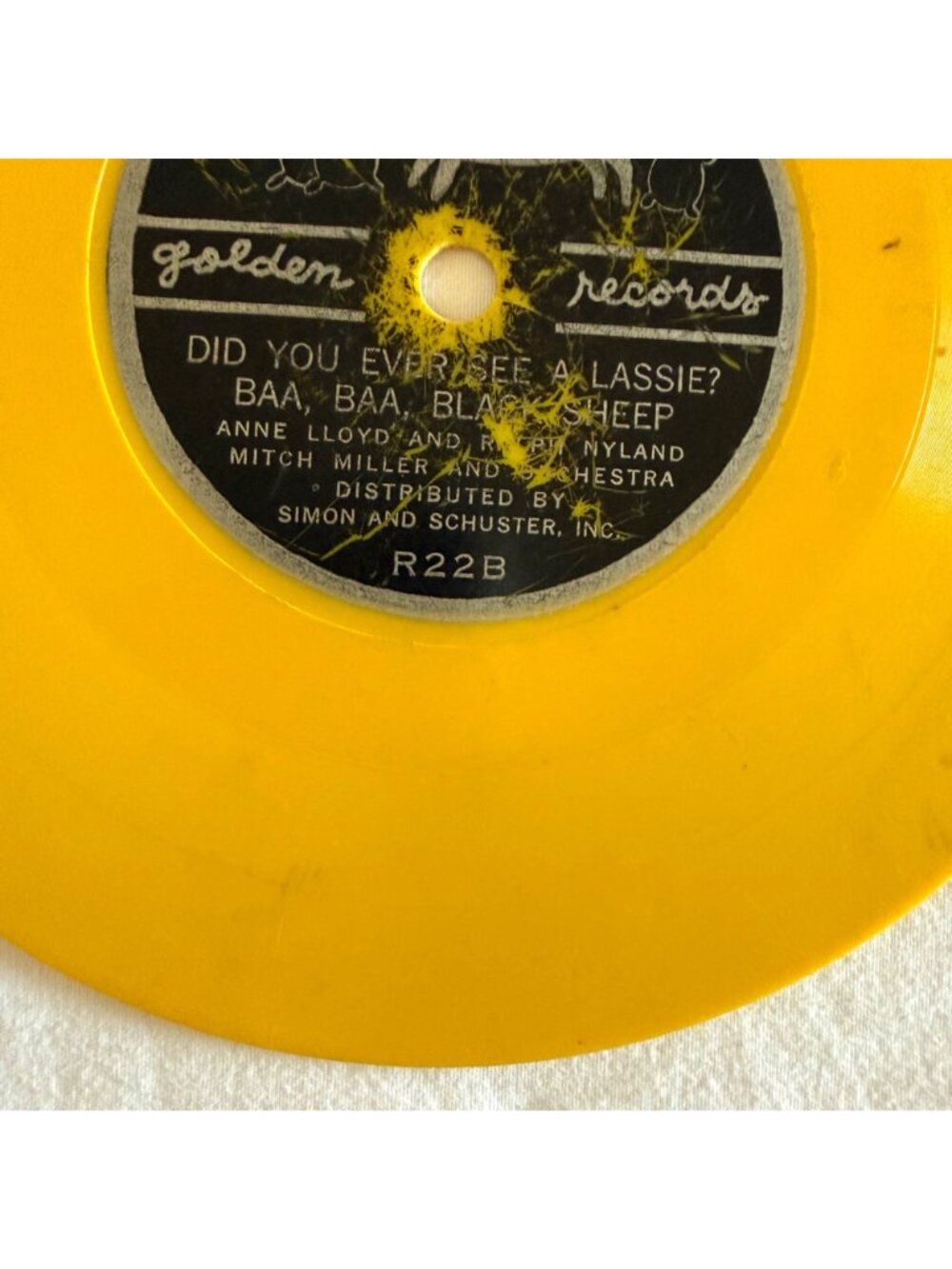 Vintage Golden Records Yellow London Bridge Baa Baa Black Sheep 6in Likely 78RPM - Picture 9 of 11